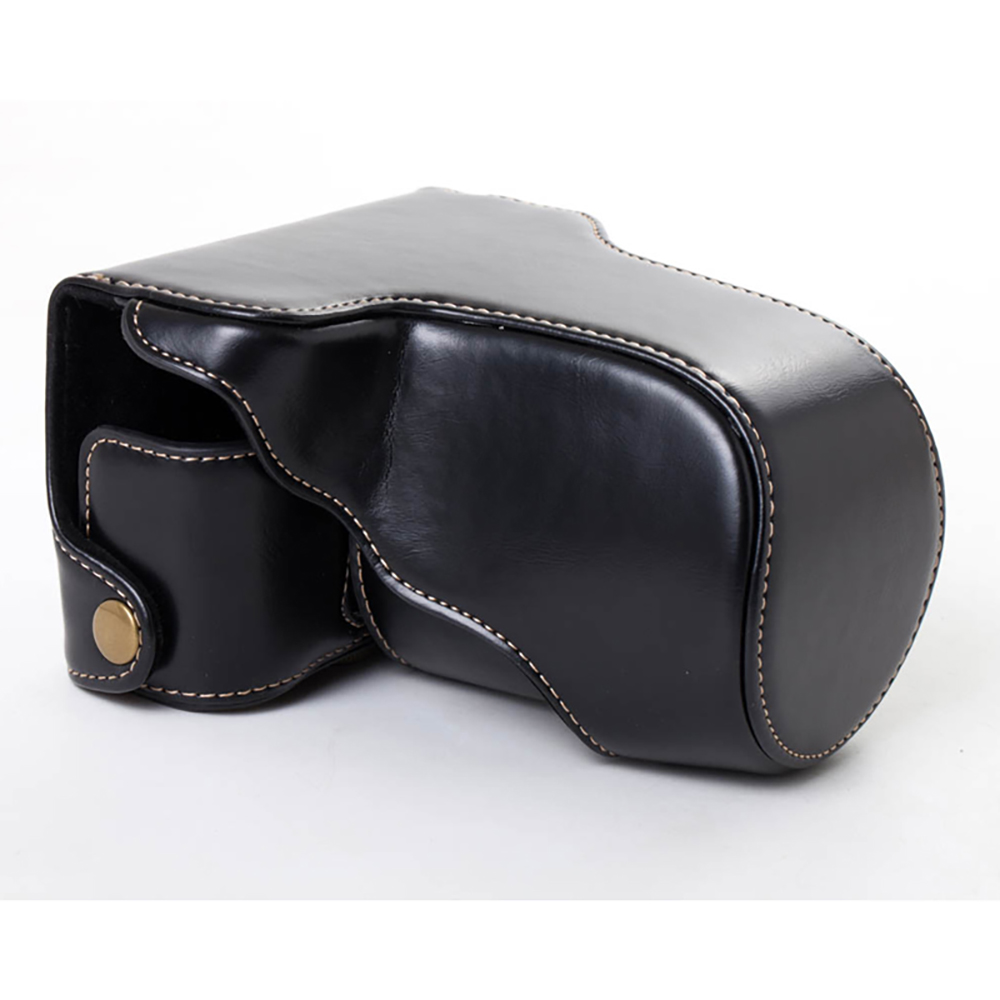Lens Case Pouch - Funda de cuero PU para cámara,