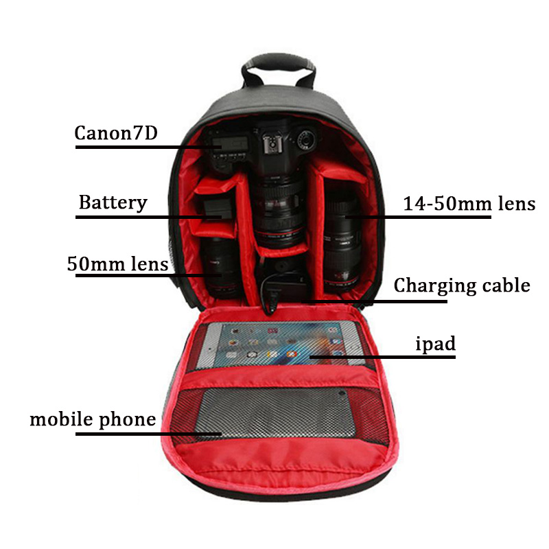 Photography Zone System - Mochila impermeable para cámara JINNUOLANG, bolsas