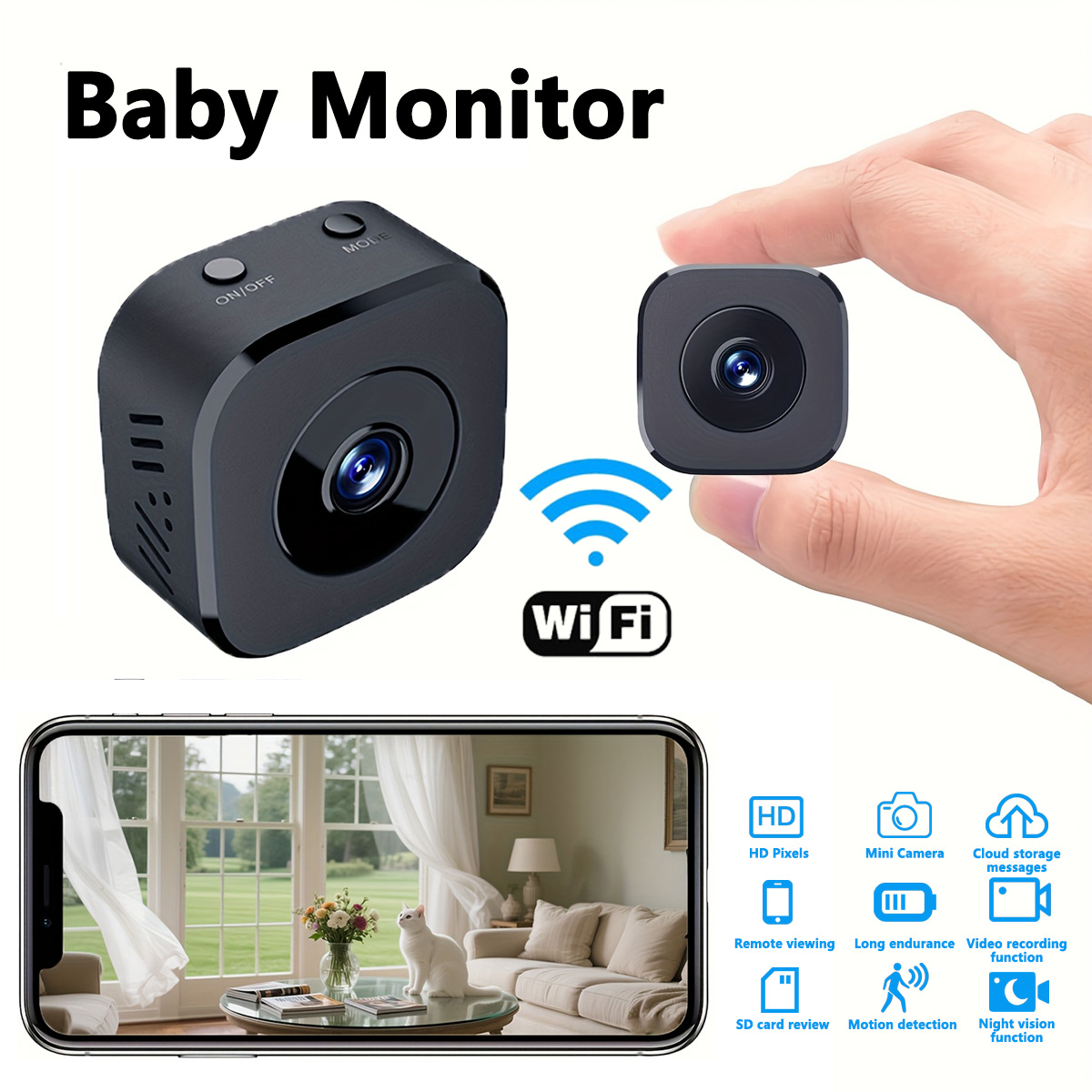 Photography Unit - Mini cámara WiFi HD de 1080P,