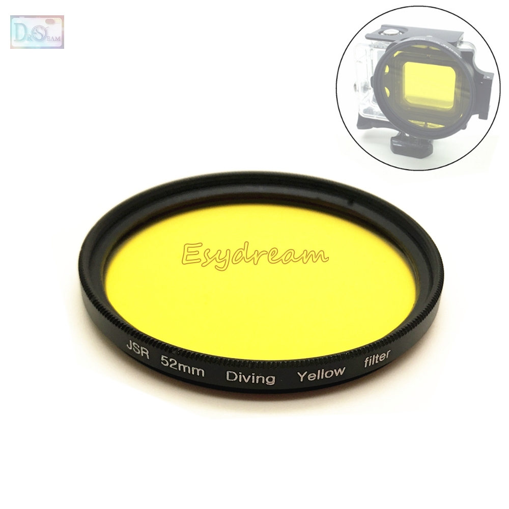 Photography Yellow Filter - Filtro amarillo impermeable de 52mm, 58mm