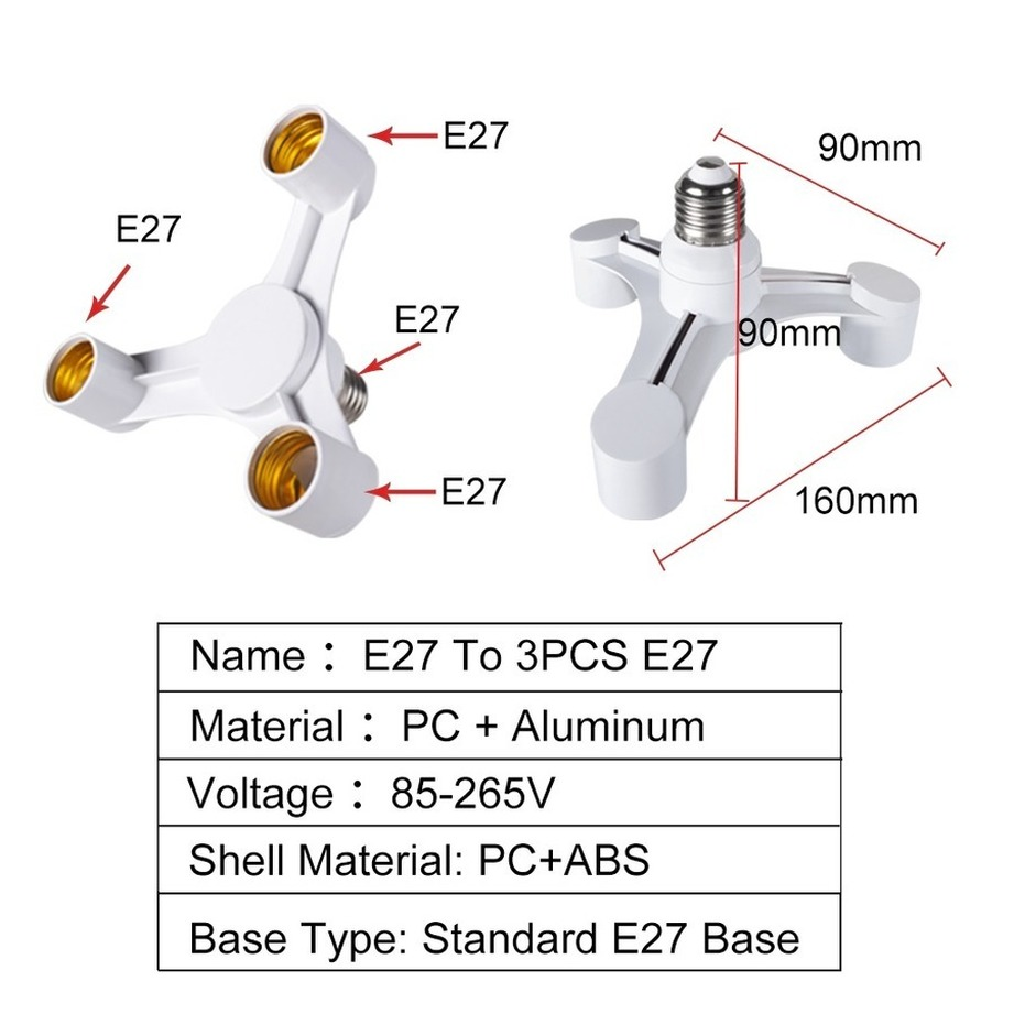 Adaptador de Portalámparas 3 e - Photography Bulb reseña y precio