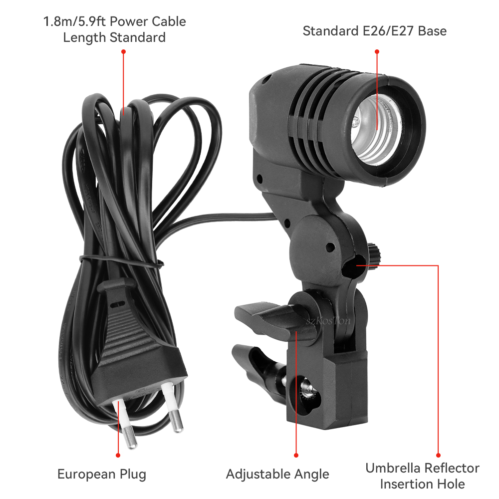 Portalámparas de un solo cabez - Photography Umbrella Light reseña y precio