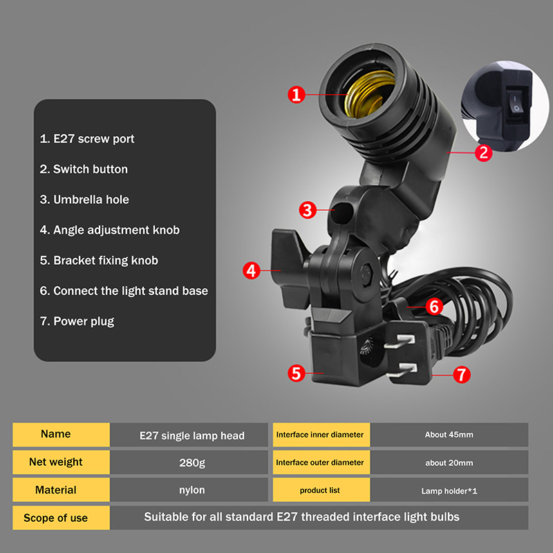 Lámpara con casquillo de CA E2 - Photography Bulb reseña y precio